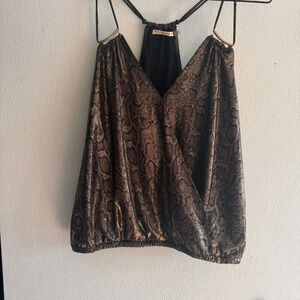 Mustard Seed size large  snake print‎ ladies fancy tank